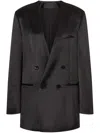 Philosophy Di Lorenzo Serafini V-neck Satin Blazer With Double-breasted Closure