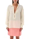 Philosophy Di Lorenzo Serafini Relaxed Fit Oversized Blouse In Neutrals