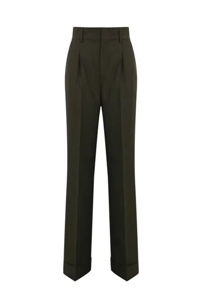 Philosophy Di Lorenzo Serafini Oversized Trousers In Cool Wool Blend In Green