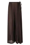 Philosophy Di Lorenzo Serafini Wide-leg Pants With Elastic Waistband In Marrone