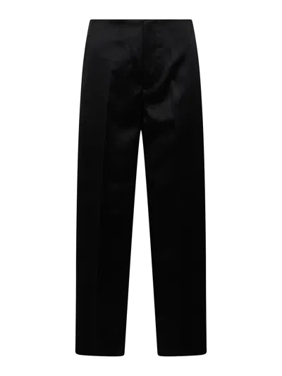 Philosophy Di Lorenzo Serafini Lar -leg Trousers In Black Satin