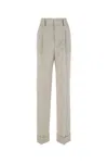 Philosophy Di Lorenzo Serafini Melange Light Grey Stretch Wool Blend Pant