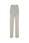 Philosophy Di Lorenzo Serafini Melange Sand Stretch Wool Blend Pant In Fantasiabianco