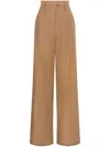 Philosophy Di Lorenzo Serafini High-waist Wide-leg Sheer Trousers In Beige