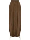 Philosophy Di Lorenzo Serafini Washed Habotai Silk Pant Clothing In Brown