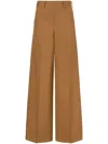 Philosophy Di Lorenzo Serafini High-waisted Wide-leg Trousers In Brown