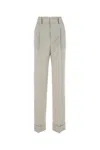 Philosophy Di Lorenzo Serafini Melange Sand Stretch Wool Blend Pant In Fantasywhite