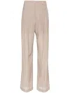 Philosophy Di Lorenzo Serafini Pleat-detail Semi-sheer Trousers In Gray