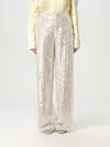 Philosophy Di Lorenzo Serafini Pantalone In Paillettes Champagne In Ivory