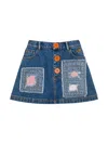 Philosophy Di Lorenzo Serafini Patchwork Denim Skirt In Blue