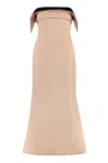 Philosophy Di Lorenzo Serafini Contrast-trim Strapless Midi Dress In Pink