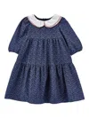 Philosophy Di Lorenzo Serafini Peter-pan Collar Tiered-ruffles Dress In Blue