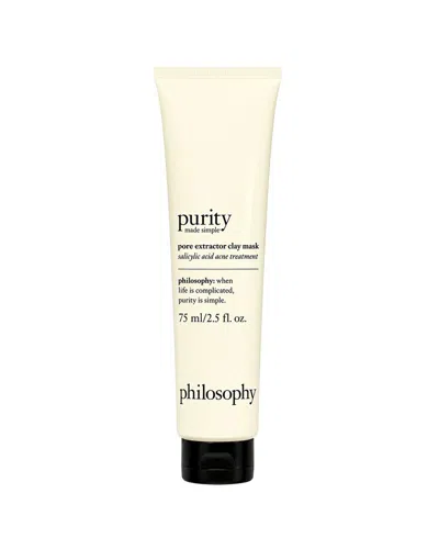 Philosophy Di Lorenzo Serafini Philosophy 2.5oz Purity Made Simple Pore Extractor Exfoliating Clay In Transparent