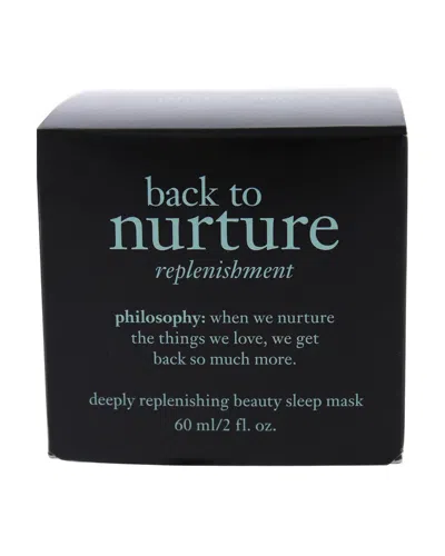 Philosophy Di Lorenzo Serafini Philosophy 2oz Back To Nurture Deep Replenishing Beauty Sleep Mask In Transparent