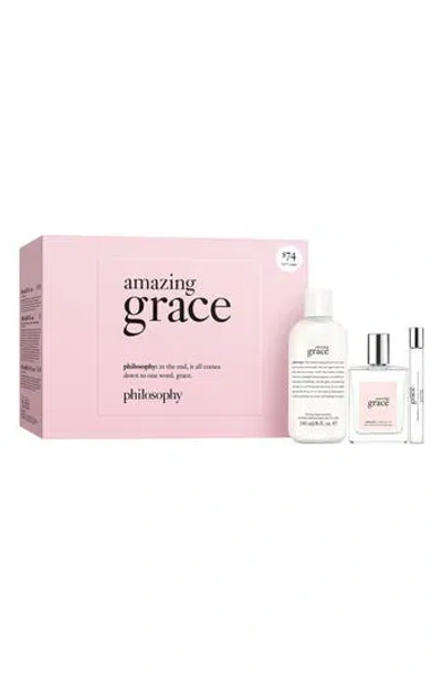 Philosophy Di Lorenzo Serafini Philosophy 3-piece Amazing Grace Set $117 Value In Transparent