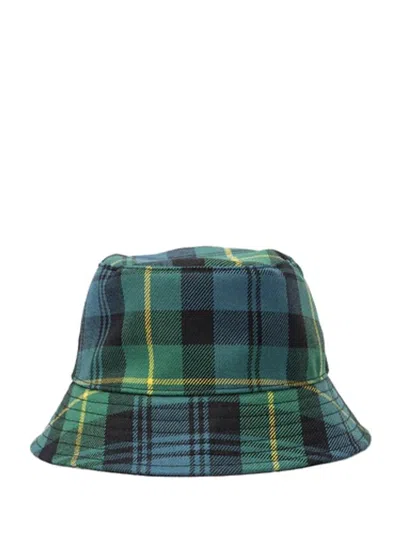 Philosophy Di Lorenzo Serafini Philosophy A36015726-1387 Wool Tartan Bucket Hat In Green