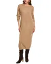 Philosophy Di Lorenzo Serafini Philosophy Bateau Neck Cashmere Midi Dress In Brown