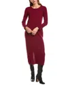 Philosophy Di Lorenzo Serafini Philosophy Bateau Neck Cashmere Midi Dress In Burgundy