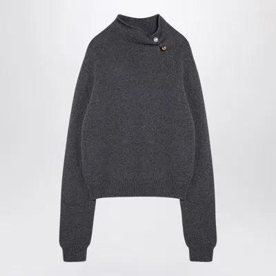 Philosophy Di Lorenzo Serafini Philosophy Blend Jumper With Pearl Detail In Grey
