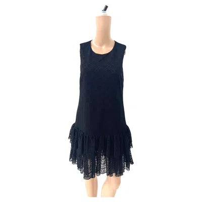 Pre-owned Philosophy Di Lorenzo Serafini Philosophy By Lorenzo Serafini Black Lace Mini Dress - En 38