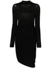 Philosophy Di Lorenzo Serafini Fein Gestricktes Kleid Mit Plissiertem Effekt In Black
