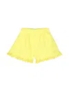 Philosophy Di Lorenzo Serafini Broderie Anglaise-trim Shorts In Yellow