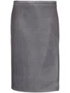 Philosophy Di Lorenzo Serafini Light Scuba Midi Skirt In Grey