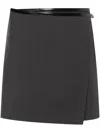 Philosophy Di Lorenzo Serafini Wool Blend Mini Skirt In Grey