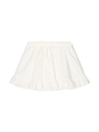 Philosophy Di Lorenzo Serafini Kids' Openwork Mini Skirt In White