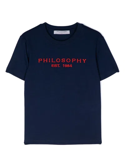 Philosophy Di Lorenzo Serafini Kids' Philosophy By Lorenzo Serafini T-shirts And Polos Blue