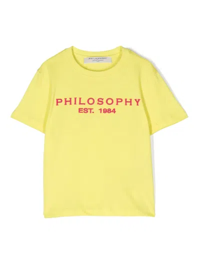 Philosophy Di Lorenzo Serafini Kids' Philosophy By Lorenzo Serafini T-shirts And Polos Yellow