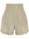 Philosophy Di Lorenzo Serafini Crepe Pleated Shorts In Grey