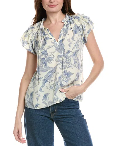 Philosophy Di Lorenzo Serafini Philosophy Flutter Print Blouse In Blue