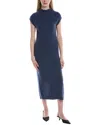 Philosophy Di Lorenzo Serafini Philosophy Funnel Neck Cashmere Midi Sweaterdress In Blue