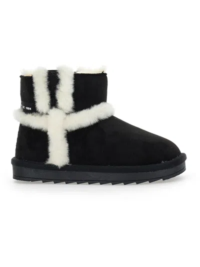 Philosophy Di Lorenzo Serafini Philosophy Kids  Ankle Boots With Fur Trim In Black