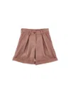 Philosophy Di Lorenzo Serafini Philosophy Kids  Bermuda Shorts With Cuffs And Pleats In Pink