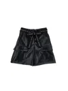 Philosophy Di Lorenzo Serafini Philosophy Kids  Bermuda Shorts With Logo Belt In Black