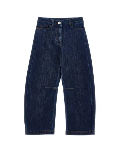 Philosophy Di Lorenzo Serafini Philosophy Kids  Carrot Jeans With Pocket Embroidery In Blue