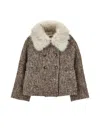 Philosophy Di Lorenzo Serafini Philosophy Kids  Coat With Fur Collar In Multi