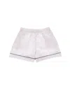 Philosophy Di Lorenzo Serafini Philosophy Kids  Cotton Shorts With Floral Print In Pink