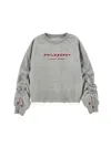 Philosophy Di Lorenzo Serafini Philosophy Kids  Drawstring Sweatshirt With Logo In Gray