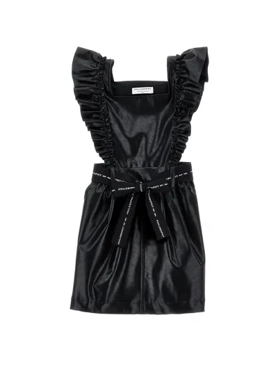 Philosophy Di Lorenzo Serafini Philosophy Kids  Dungaree Skirt With Ruffles In Black