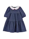 Philosophy Di Lorenzo Serafini Philosophy Kids  Embroidered Collar Dress In Blue