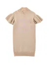 Philosophy Di Lorenzo Serafini Philosophy Kids  Knit Dress With Ruffles In Neutral