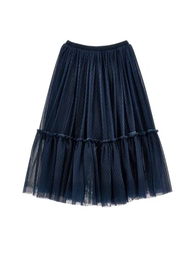 Philosophy Di Lorenzo Serafini Philosophy Kids  Long Plumetis Tulle Skirt In Blue