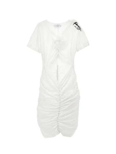 Philosophy Di Lorenzo Serafini Philosophy Kids  Mini Dress With Flower Brooch In White