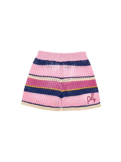 Philosophy Di Lorenzo Serafini Philosophy Kids  Philosophy Knit Shorts In Pink