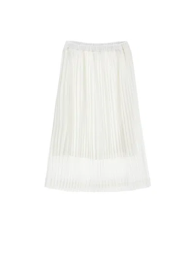 Philosophy Di Lorenzo Serafini Philosophy Kids  Pleated Chiffon Skirt In White