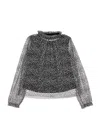 Philosophy Di Lorenzo Serafini Philosophy Kids  Plumetis Tulle Blouse In Black