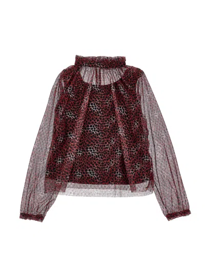 Philosophy Di Lorenzo Serafini Philosophy Kids  Plumetis Tulle Blouse In Red